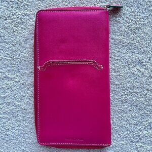 BAEKGAARD Wallet Zip around LEATHER  Clutch Hot PINK